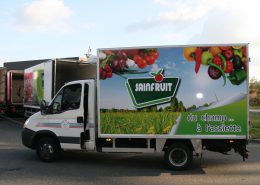 marquage flotte de camions groupe le saint